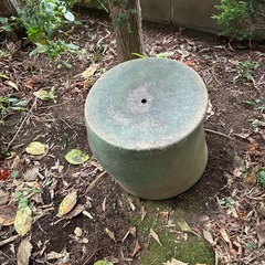 陶器丸椅子　屋外用の画像
