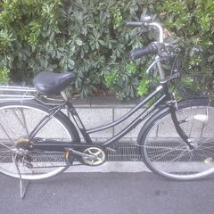 整備済み中古自転車　27インチ　税別￥12.800-　LEDオートライト　外装６段　マットブラック1014の画像
