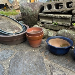 陶器の鉢色々の画像