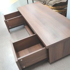 AVボード ボックスタイプ 幅100㎝ アイリスオーヤマ BAB-100 テレビボード ブラウン 引出し収納付 テレビ台 札幌 西岡店の画像