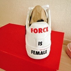 Nike Air Force 1 Upstep Force Is Female Whiteの画像