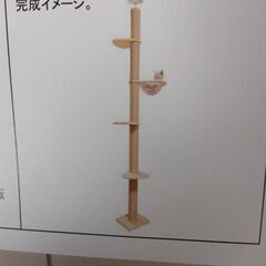 【中古】キャットタワー(突っ張り型） の画像