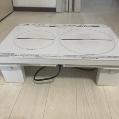 【10/29引取り締め切り】2021年製　アイリスオーヤマ家電　IH２口付き　コンロ足ありの画像