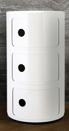 カルテル Kartell チェスト コンポニビリ 3段 Componibili  正規品　黄色に色褪せ