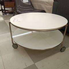 ★リユースのサカイ千葉中央店★ IKEA ガラステーブル  H41×D75×W75 クリーニング済み TC4939の画像