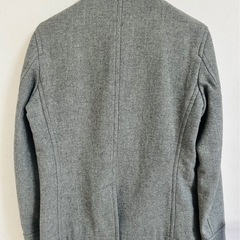 【10/26(日)まで】 【Pコート】メンズ グレー 目立った傷や汚れなしの画像