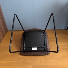 ②レグルス　チェア　ブラウン　ビンテージ調　ダイニングチェア　デスクチェアの画像