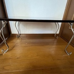 《美品
》黒色折りたたみテーブルの画像