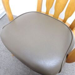 新札幌 ダイニングチェア 幅57×奥行60×高さ80cm 木製 回転椅子 食卓イス ① / No.3644の画像