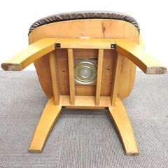 新札幌 ダイニングチェア 幅57×奥行60×高さ80cm 木製 回転椅子 食卓イス ① / No.3644の画像