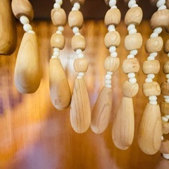  木製 玉簾 たますだれ 暖簾 のれん 間仕切り 仕切り レトロの画像