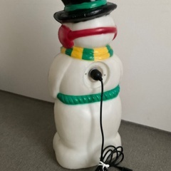 ヴィンテージ ガーデン スノーマン/雪だるま ドールライト 高さ71cm クリスマス イルミネーション 点灯確認済 箱有 used 現状渡しの画像