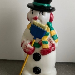 ヴィンテージ ガーデン スノーマン/雪だるま ドールライト 高さ71cm クリスマス イルミネーション 点灯確認済 箱有 used 現状渡しの画像