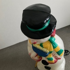 ヴィンテージ ガーデン スノーマン/雪だるま ドールライト 高さ71cm クリスマス イルミネーション 点灯確認済 箱有 used 現状渡しの画像