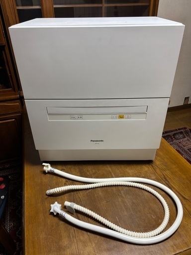 中古 食器洗い乾燥機 Panasonic NP-TA1-W2018年製、分岐水栓TKGG31EH、サンエイ工具の3点セット