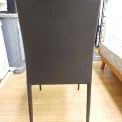 現状品 ダイニングチェア ブラック 合皮 ニトリ 食卓椅子 幅42㎝×奥行54.5㎝×高さ86.5㎝ イス 椅子 西岡店の画像