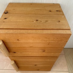 木製冷蔵庫　おままごと　の画像