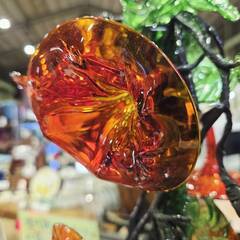 【愛品館 市原店】✔店頭取引限定✔琉球ガラス朝顔花瓶の画像
