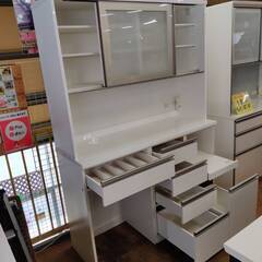 【愛品倶楽部柏店】NITORI ニトリ 2枚スライド扉キッチンボード リガーレ 140KB 幅140cmの画像