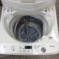 【コンパクトタイプ】5.5kg全自動洗濯機 SHARP ｼｬｰﾌﾟ　ES-GE5F-W 5.5kg 2021年製:ホワイトの画像