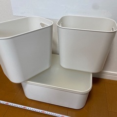 無印良品　やわらかポリエチレンボックス　3点　衣類ケース　収納ボックス　小物収納キッチン収納　MUJIの画像