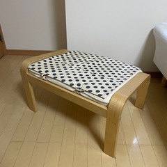美品　IKEA POENG ポエング　オットマンセット の画像