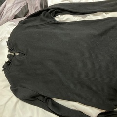 majestic legon ビジューネックリブ編みトップスの画像