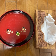 お盆　2つの画像