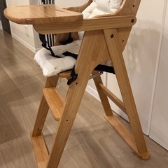 木製ハイチェア　離乳食　ベビー　の画像