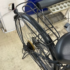 自転車 黒 ノーパンクタイヤ 27インチ　カギ付き の画像