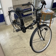 自転車 黒 ノーパンクタイヤ 27インチ　カギ付き の画像