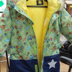100サイズ moujonjon ジャンプスーツ くるま柄 スノーウエア スキーウエア 札幌市 清田区 平岡の画像