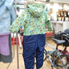 100サイズ moujonjon ジャンプスーツ くるま柄 スノーウエア スキーウエア 札幌市 清田区 平岡の画像