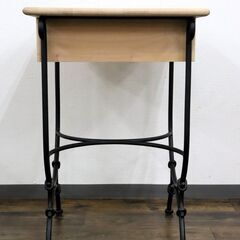≪ZC067-中≫メーカー不明 アイアンレッグサイドテーブル 小テーブル/エンドテーブル/机 飾り台 収納 家具/インテリア 寝室/リビングの画像