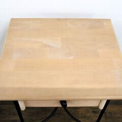 ≪ZC067-中≫メーカー不明 アイアンレッグサイドテーブル 小テーブル/エンドテーブル/机 飾り台 収納 家具/インテリア 寝室/リビングの画像