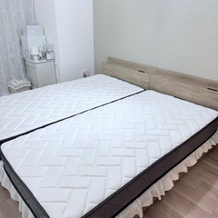 引き出し収納付き　ベッド 『Serest セレスト』 グレージュの画像