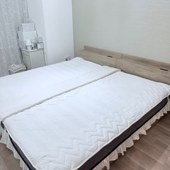 引き出し収納付き　ベッド 『Serest セレスト』 グレージュの画像