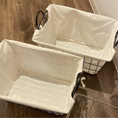 2つセット　ワイヤー　バスケット　収納の画像