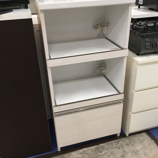 ★リユースのサカイ横浜南店★YM1530 創愛ファニチュア レンジ台 ホワイト W59×D45×H121 クリーニング済み