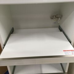 ★リユースのサカイ横浜南店★YM1530 創愛ファニチュア レンジ台 ホワイト W59×D45×H121 クリーニング済みの画像