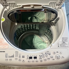 東芝　縦型洗濯乾燥機　全自動洗濯機　乾燥４．５ｋｇ／洗濯９．０ｋｇ　ホワイト／サテンゴールド　マジックドラム　静音設計　大容量　ＡＧ抗菌　ＡＷ－９Ｖ３Ｍの画像