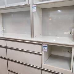 【愛品倶楽部柏店】綾野製作所 2枚スライド1枚フラップ式扉キッチンボード スイート 幅170cmの画像