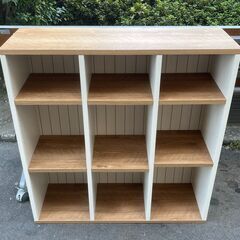 【リサイクルショップどりーむ天保山店】No.4463 棚 収納家具 木製 ９か所収納の画像