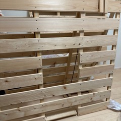 【シングルサイズ】布団干し機能付きすのこベッド×2点　木の香　日光那須　の画像