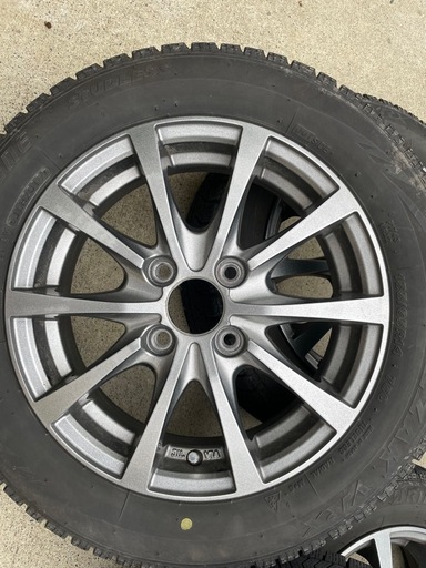 ①ブリザック VRX 14インチ タイヤ・ホイールセット 2本 ナット付き 155/65/14 ブリザックVRX2 ホイールセット