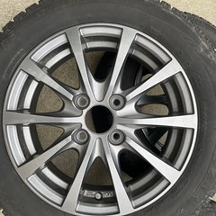 14インチ タイヤ＆ホイールセットブリザック VRX 155/65R14 エクシーダーメタリックグレーの画像