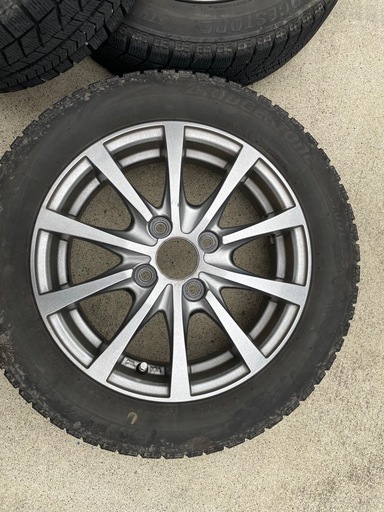 14インチ タイヤ＆ホイールセットブリザック VRX 155/65R14 エクシーダーメタリックグレー