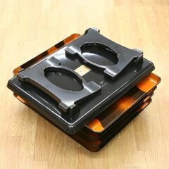 ① 中古 5台セット 御膳 新平安膳 尺8寸×尺4寸 雲梨地 百万石 1人用食事台 折りたたみ式 業務用 料亭 宴会 札幌市 清田区 平岡の画像