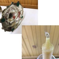 アンティーク調 キャンドルスタンド ガラスカップ 燭台 蝋燭立て レトロ オブジェ 中古 札幌市厚別区 厚別店の画像