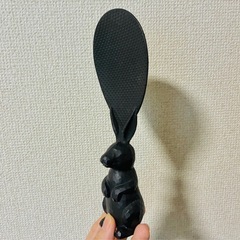 Francfranc 立つしゃもじ うさぎ 黒　ブラックの画像